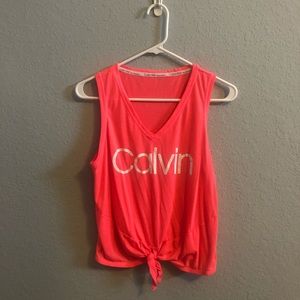 Pink Calvin Klein athletic top